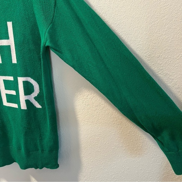 Women’s Ugly Fair aisle green OH DEER Christmas sweater size large L - Picture 7 of 8